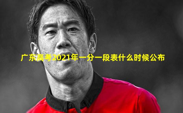 广东高考2021年一分一段表什么时候公布